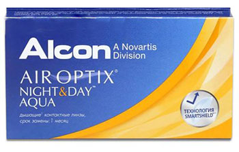 Контактные линзы Air Optix Night & Day Aqua (3 шт) R: 8.6 - купить недорого в интернет-магазине с доставкой