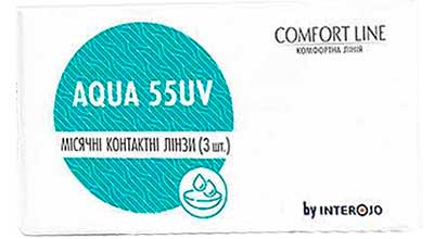 Контактні лінзи на 1 місяць Aqua 55 UV Interojo